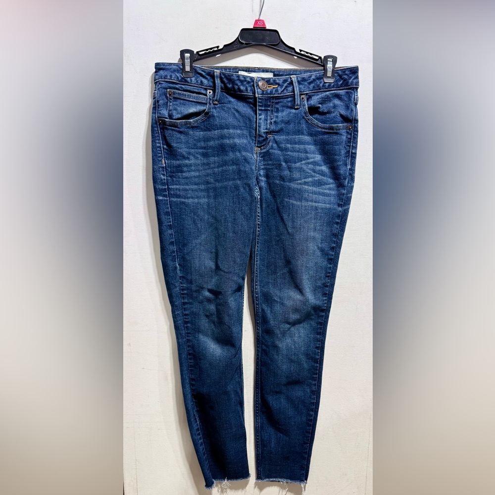 Maurices Blue Straight Leg Jeans with Lived-In Look